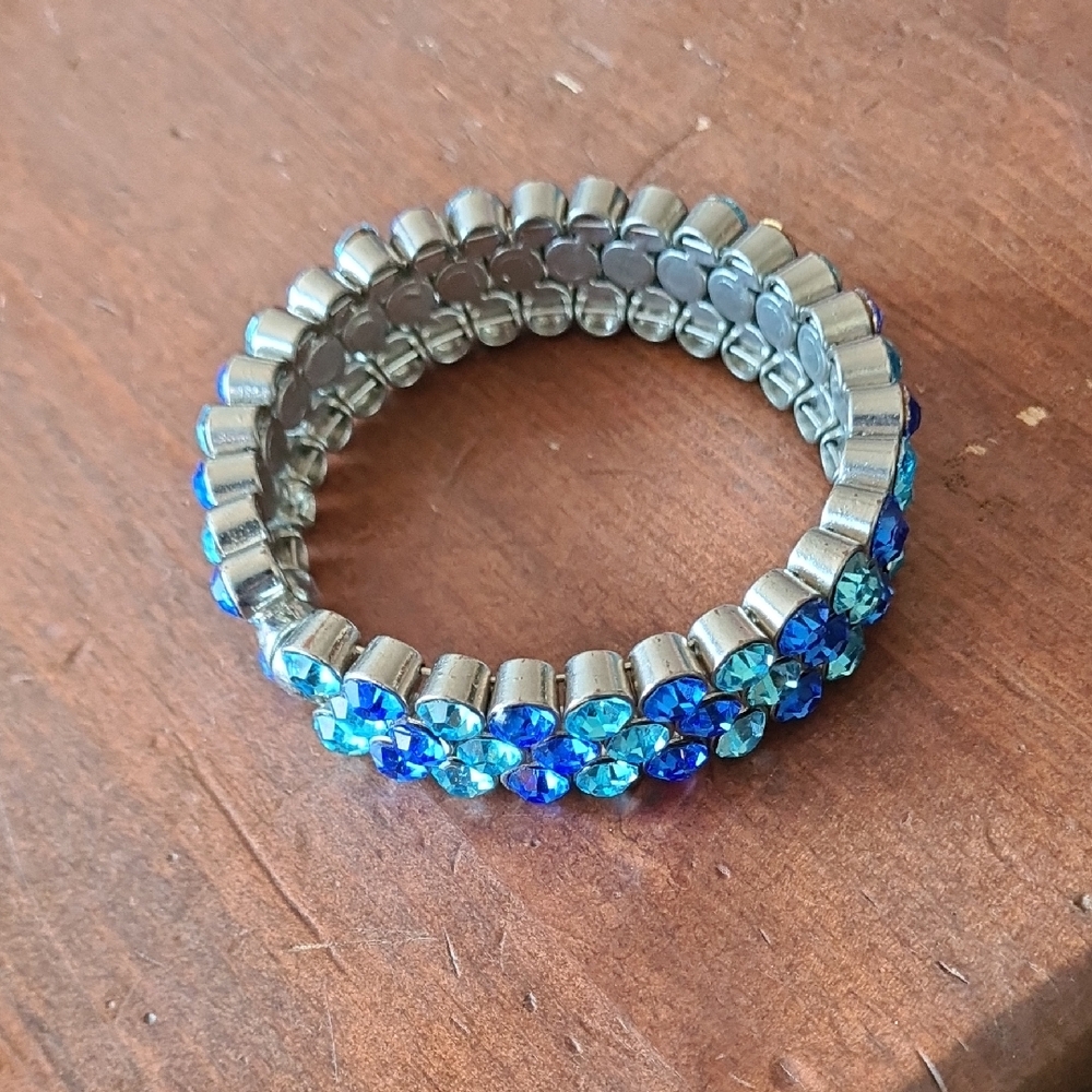 Blue Crystal Stretch Bracelet